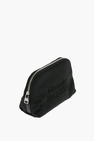 Pochette in Nylon con Logo e Zip