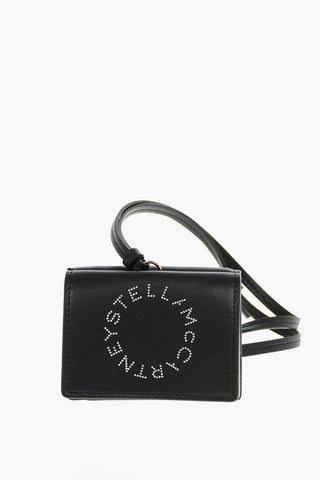 Portafoglio in Pelle con Tracolla e Logo