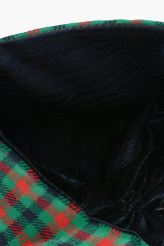 Check Patterned Wool and Silk STELLA Hat
