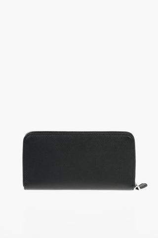 Saffiano Leather ROBOT Wallet with Metallic Decorations