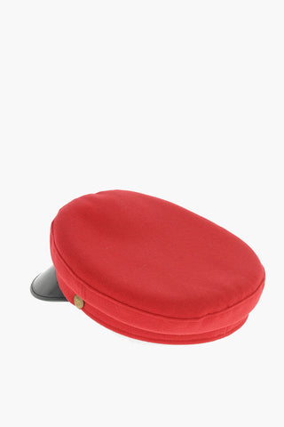Polished Brim Baker Hat with Embossed Logoed Buttons