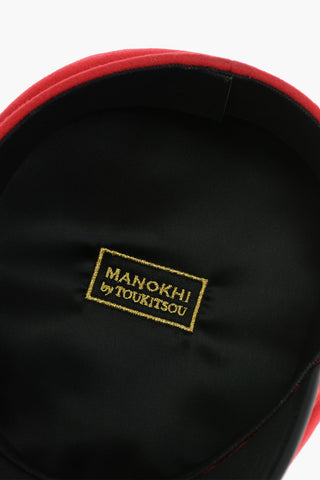 Polished Brim Baker Hat with Embossed Logoed Buttons