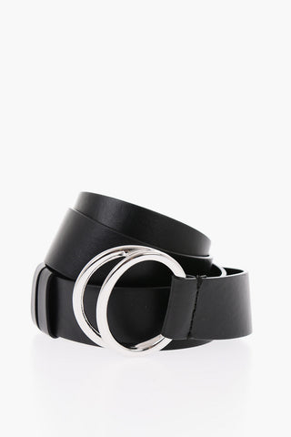 Leather NEVA Belt with Double Ring Buckle