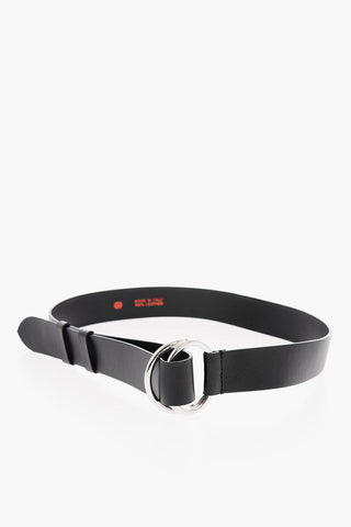 Leather NEVA Belt with Double Ring Buckle