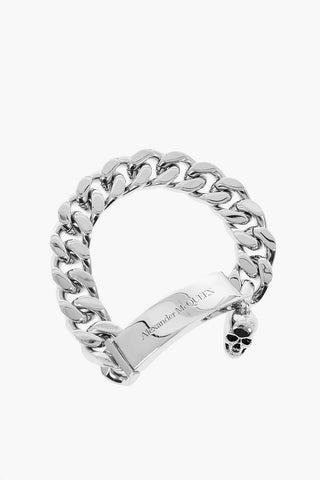 Metal Mesh IDENTITY Bracelet with SKULL Charm