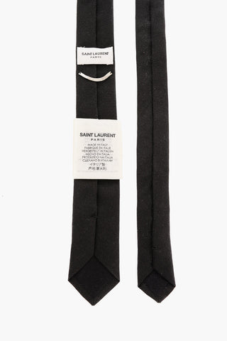 Cravatta Slim in Seta con Stampa Stella