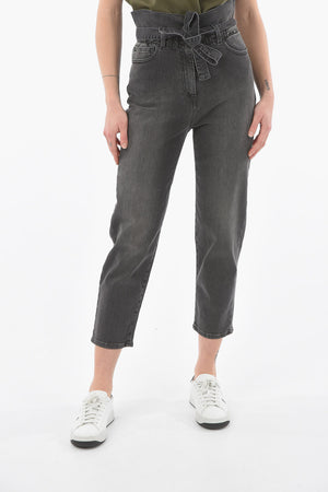 Cropped-Jeans KRIPTON mit hoher Taille und Gürtel