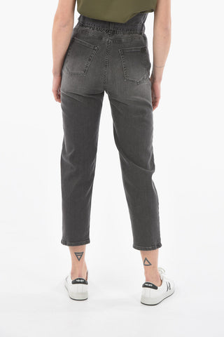 Cropped-Jeans KRIPTON mit hoher Taille und Gürtel