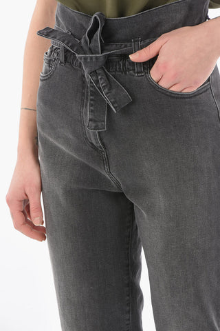 Cropped-Jeans KRIPTON mit hoher Taille und Gürtel