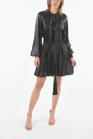 Mini Boho Dress con Scollatura Allacciata
