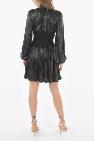 Mini Boho Dress con Scollatura Allacciata