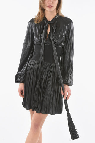Mini Boho Dress con Scollatura Allacciata
