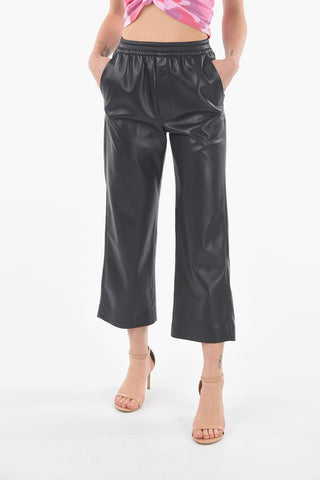 Faux Leather Loose Fit Pants