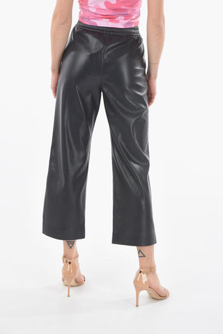 Faux Leather Loose Fit Pants