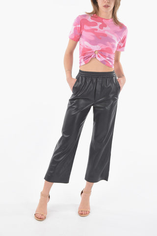 Faux Leather Loose Fit Pants