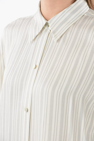 Silk Blend Striped Blouse