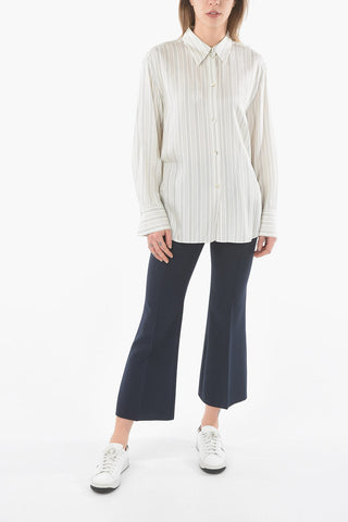 Silk Blend Striped Blouse