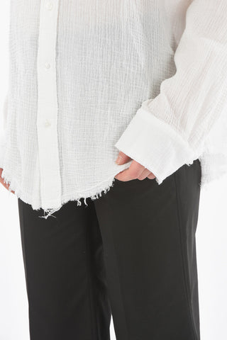 Solid Color Oversized Shirt with Breast Pocket