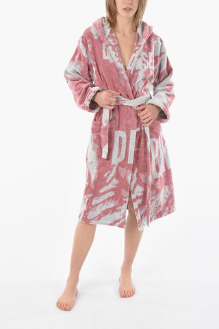 HOME LINEN hooded FLORASHADOW bathrobe