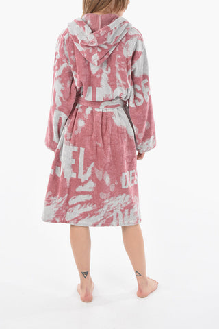 HOME LINEN hooded FLORASHADOW bathrobe