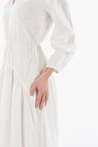 Vestito Svasato con Collo a V e Dettaglio Cut-Out