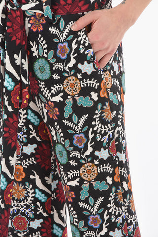 Chenille Floral Printed Palazzo Pants