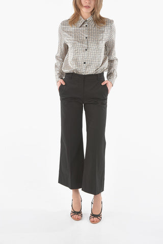 Stretch Cotton Bootcut Pants