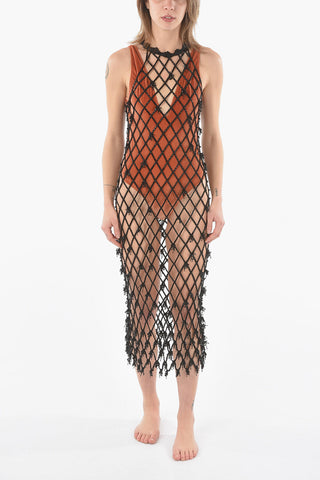 Vestito a Rete con Perline