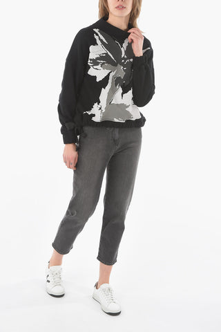 Bedrucktes Sweatshirt CITRONELLAX mit elastischem Bund in der Taille