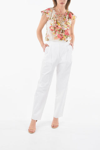 High Waist Double Pleated Palazzo Pants