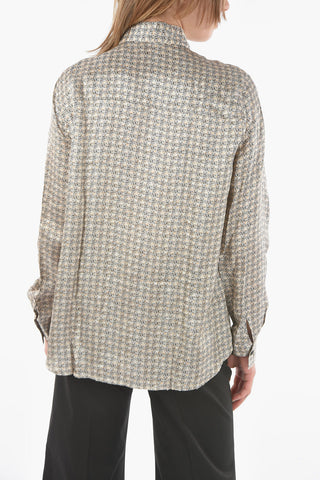 All Over Logo Long Sleeve Blouse