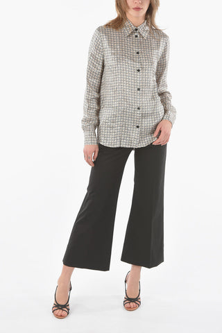 All Over Logo Long Sleeve Blouse