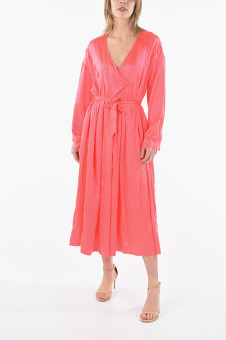 Silk Maxi Tunic Dress with Belt