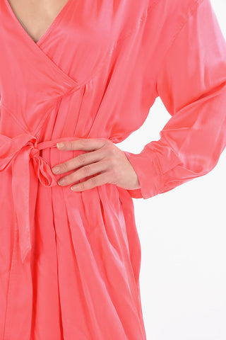 Silk Maxi Tunic Dress with Belt