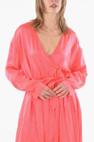 Silk Maxi Tunic Dress with Belt