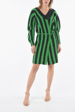 Awning Striped Linen Kimono Mini Dress