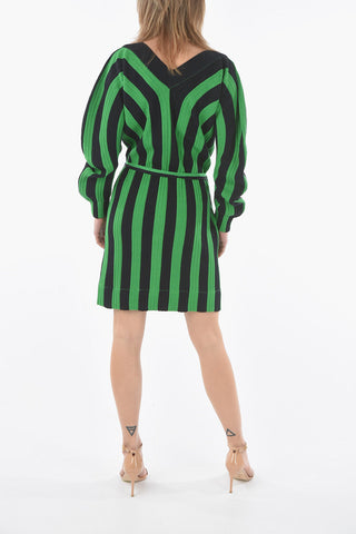 Awning Striped Linen Kimono Mini Dress