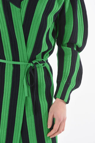 Awning Striped Linen Kimono Mini Dress