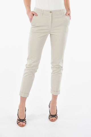 Pantaloni 4 Tasche ad Orlo con Risvolto