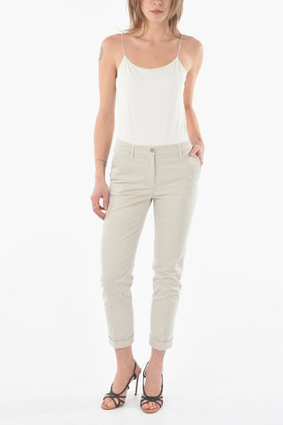 Pantaloni 4 Tasche ad Orlo con Risvolto