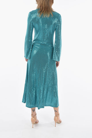Sequined JULLIE Dress with maxi neckline