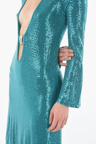 Sequined JULLIE Dress with maxi neckline