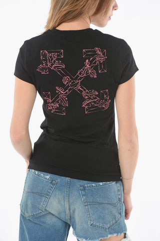 Short Sleeved Crewneck SI_ARROW FITTED Printed T-shirt