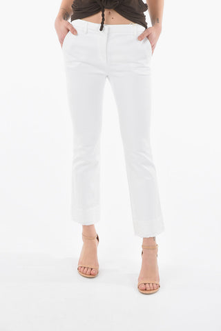 Pantaloni a 4 Tasche con Orlo Sfrangiato