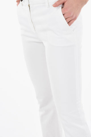 Pantaloni a 4 Tasche con Orlo Sfrangiato
