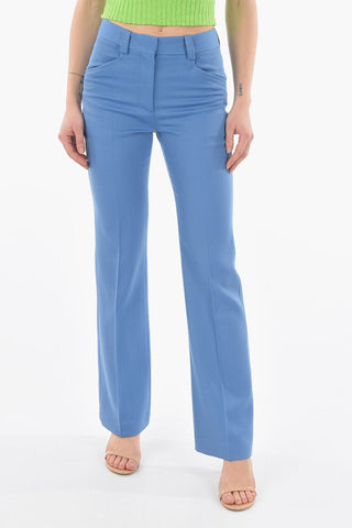 Virgin Wool Slim Fit Straight Pants