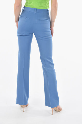 Virgin Wool Slim Fit Straight Pants