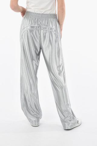 Pantaloni Jogger in Satin Tecnico con Coulisse alla Caviglia