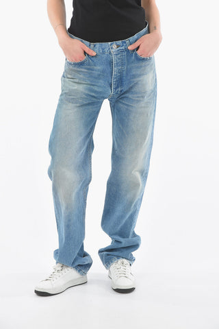 Straight Leg UNISEX Distressed Jeans 21cm