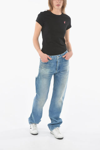Straight Leg UNISEX Distressed Jeans 21cm